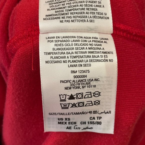 Juicy Couture Spell Out Los Angeles Womens Size XS Oversized Red Velour Hoodie - Picture 12 of 15